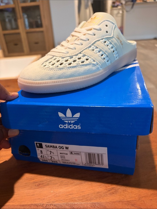 adidas Shoes - adidas Samba OG W Cream Suede & Woven Sneaker